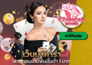 เว็บบาคาร่า ไม่มีขั้นต่ำ ต้องที่ cheetah191win  เล่นบาคาร่าแบบไม่มีข้อจำกัด ที่คุณไว้ใจได้