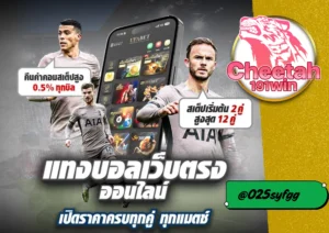 สมัคร แทง บอล กับ cheetah191win เว็บตรงราคาดี ฝากถอนไว โปรโมชั่นจัดเต็ม!